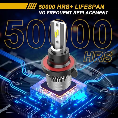 Miniatura 5 de TRUELAND Bombillas LED H13, 16000 lúmenes, 70 W, 6000 K, xenón blanco con decodificador Canbus mejorado, kit de conversión de haz alto y bajo,