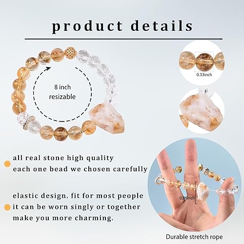 Miniatura 3 de Pulsera de cuentas de piedra natural para mujer, bonita pulsera de piedras preciosas de lujo, regalo de joyería