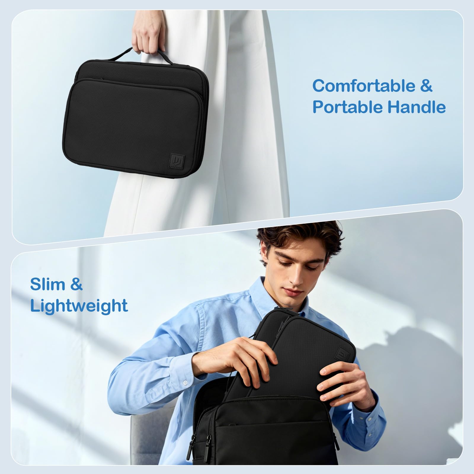Dadanism 9-11 Inch Tablet Sleeve Carrying Case with Handle & Multi-Pocket