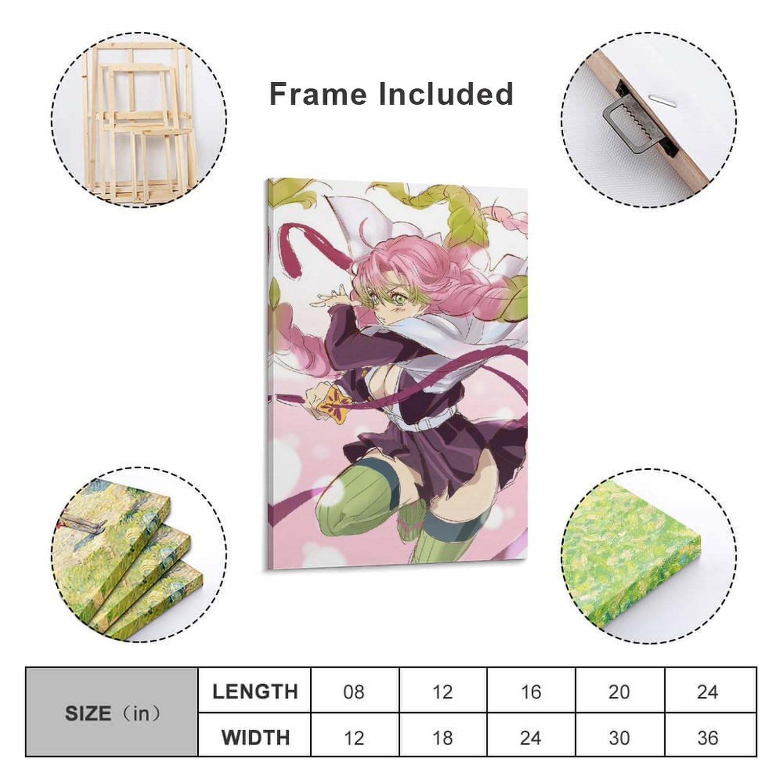 鬼滅の刃 甘露寺蜜璃 アートパネル 額装品 Amazon.co.jp: 30×45cm 鬼滅の刃 アートパネル アートフレーム