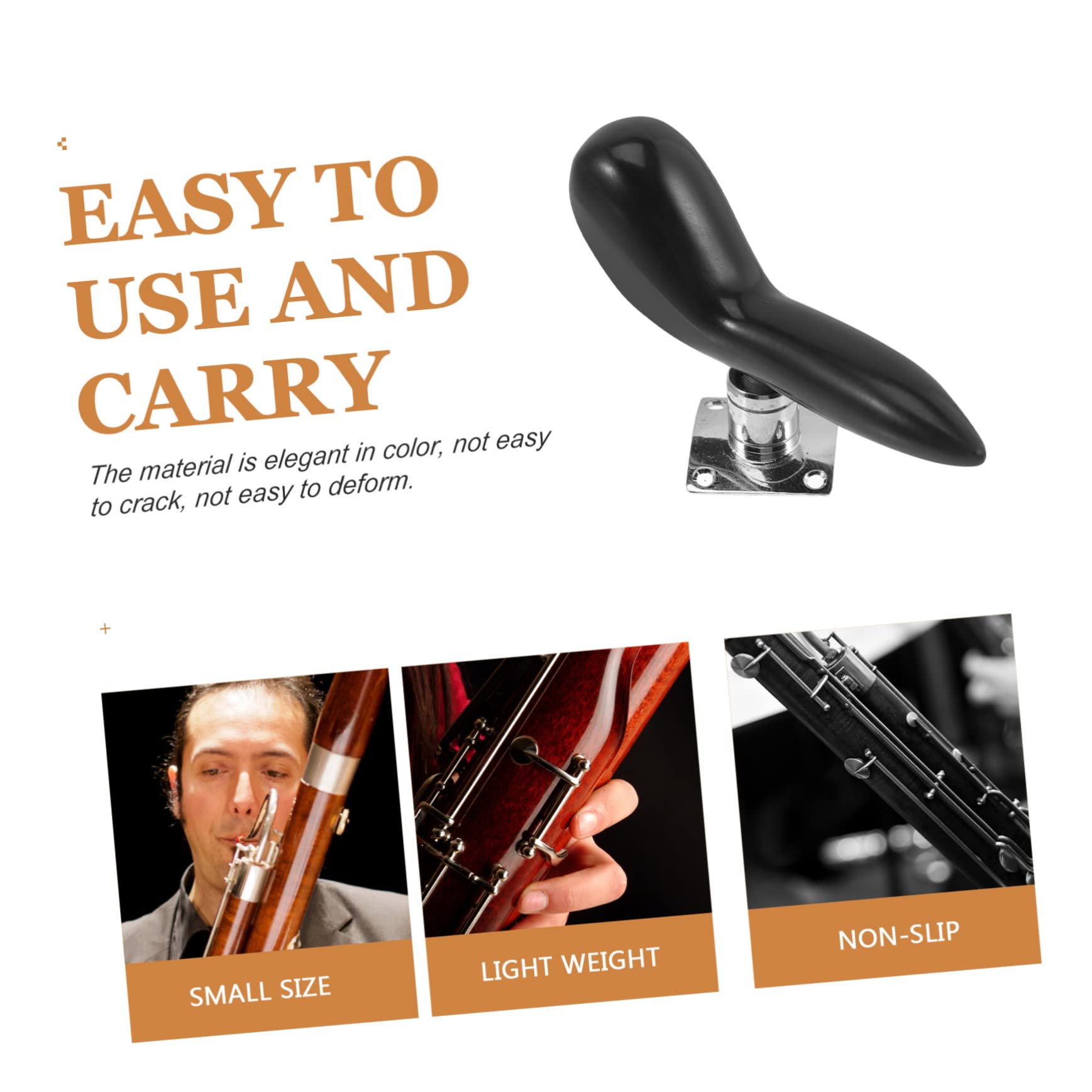 TOYANDONA 3pezzi Supporto Per Fagotto Con Base Stabile e Manico Rimovibile Accessorio Per Strumenti Musicali Design Ergonomico Per La Pressione Sul Polso Durante La Pratica