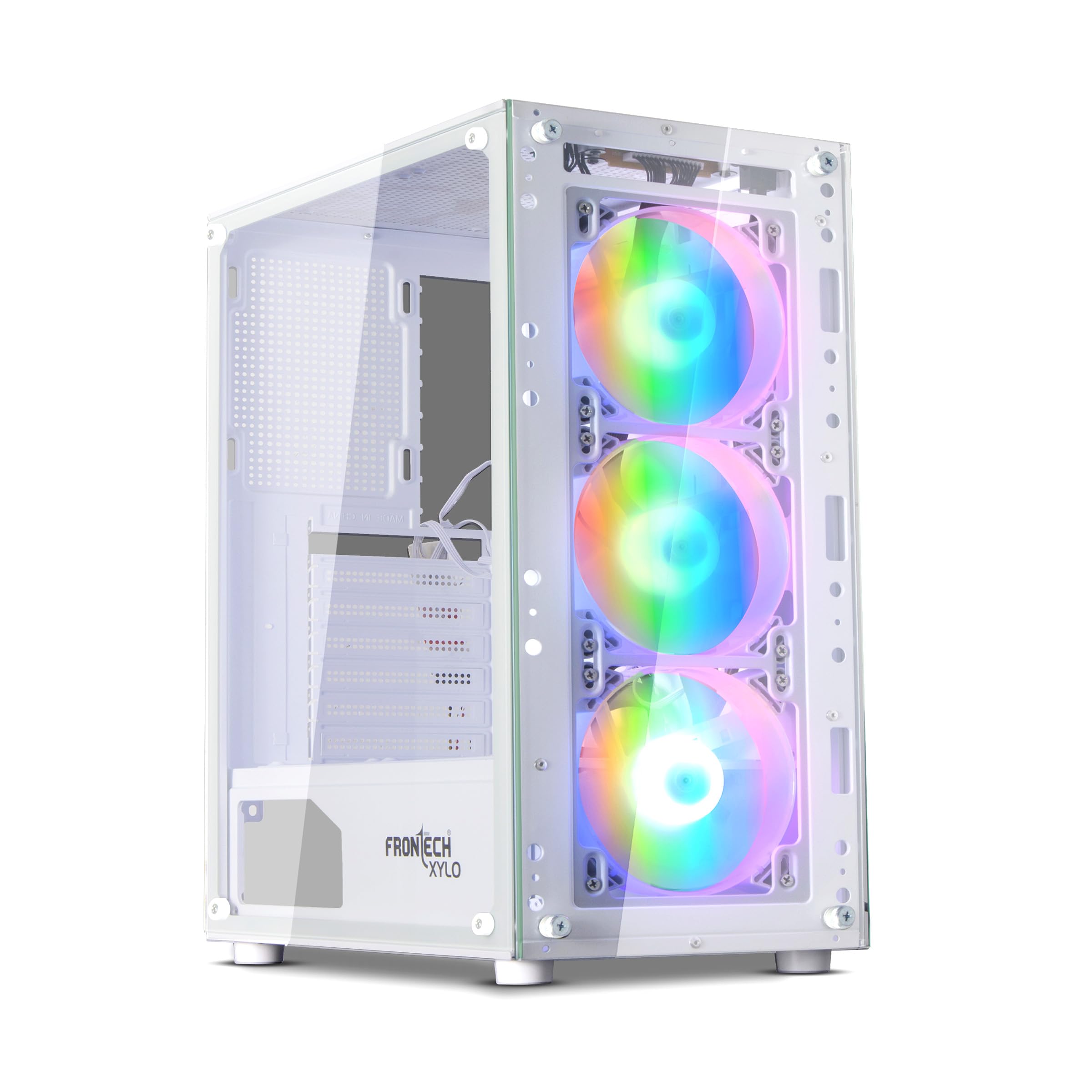 FRONTECH Gaming Computer Cabinet/Gaming Computer Case Warrior with 1 x 80 mm LED Fan and Acrylic Side Glass Panel, 2XUSB 1.0, 1XUSB 3.0, Front Audio (FT-4345) — Amazon image 10