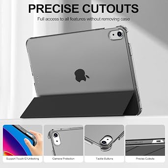 Case for iPad (A16) 11th Gen, iPad 10th Generation Case, Black