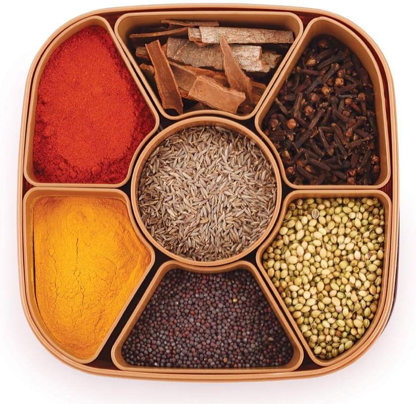 SHOPATHON INDIATitan 7 Sections Multipurpose Masala Rangoli Dabba Box Set - Single