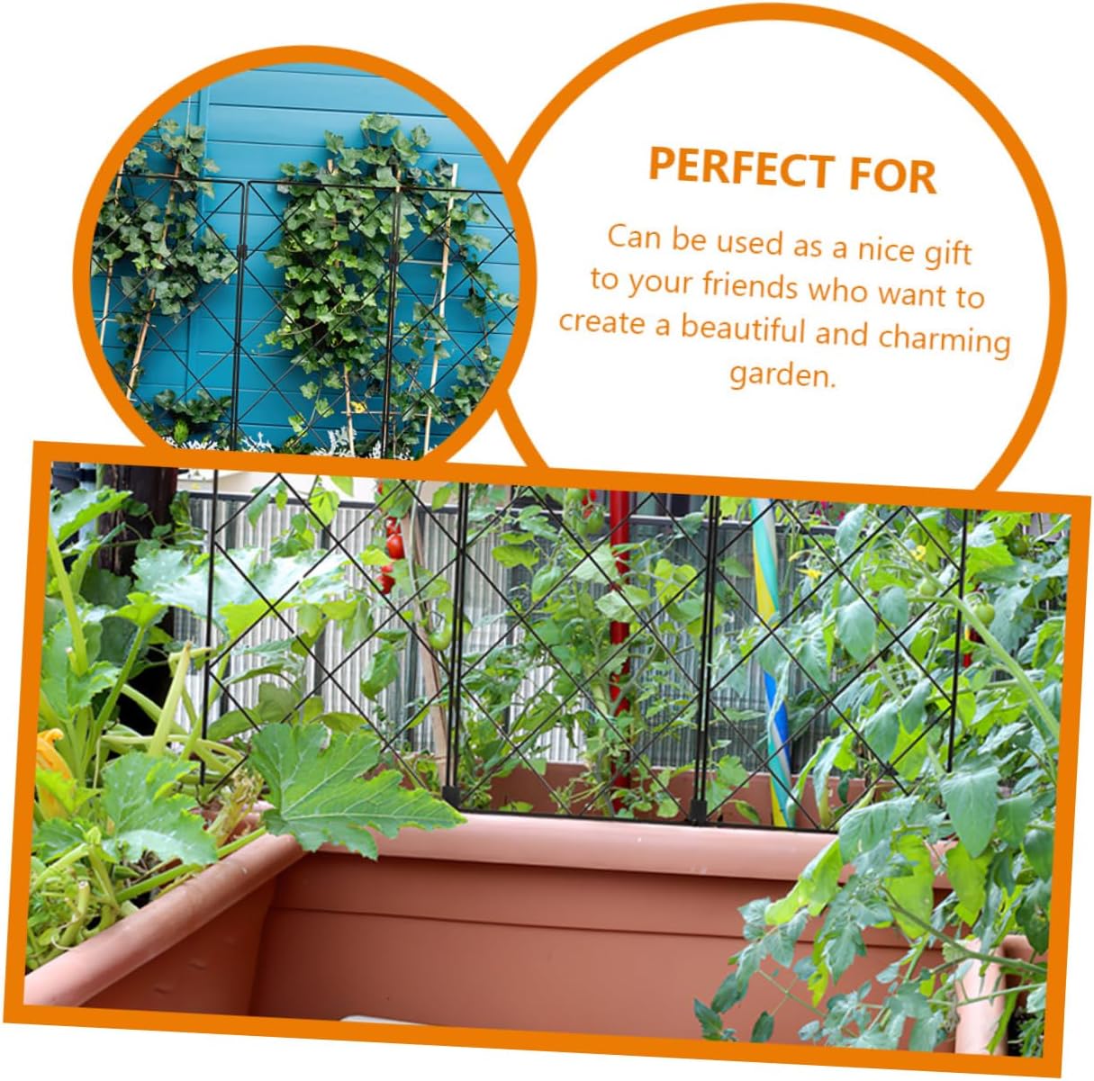 2pcs Garden Trellis Support for Climbing Plants Plant Cages for Tomatoes Vines and Flowers Garden Supplies for Use