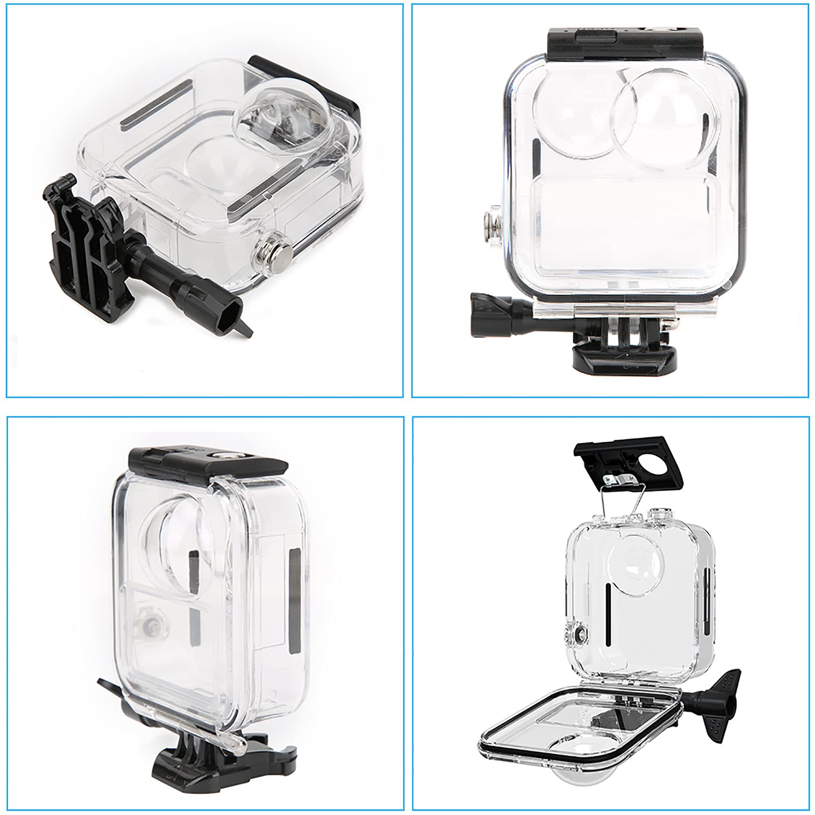 Custodia subacquea per action camera Cufaee, copertura protettiva per action camera, custodia per action camera per snorkeling subacqueo