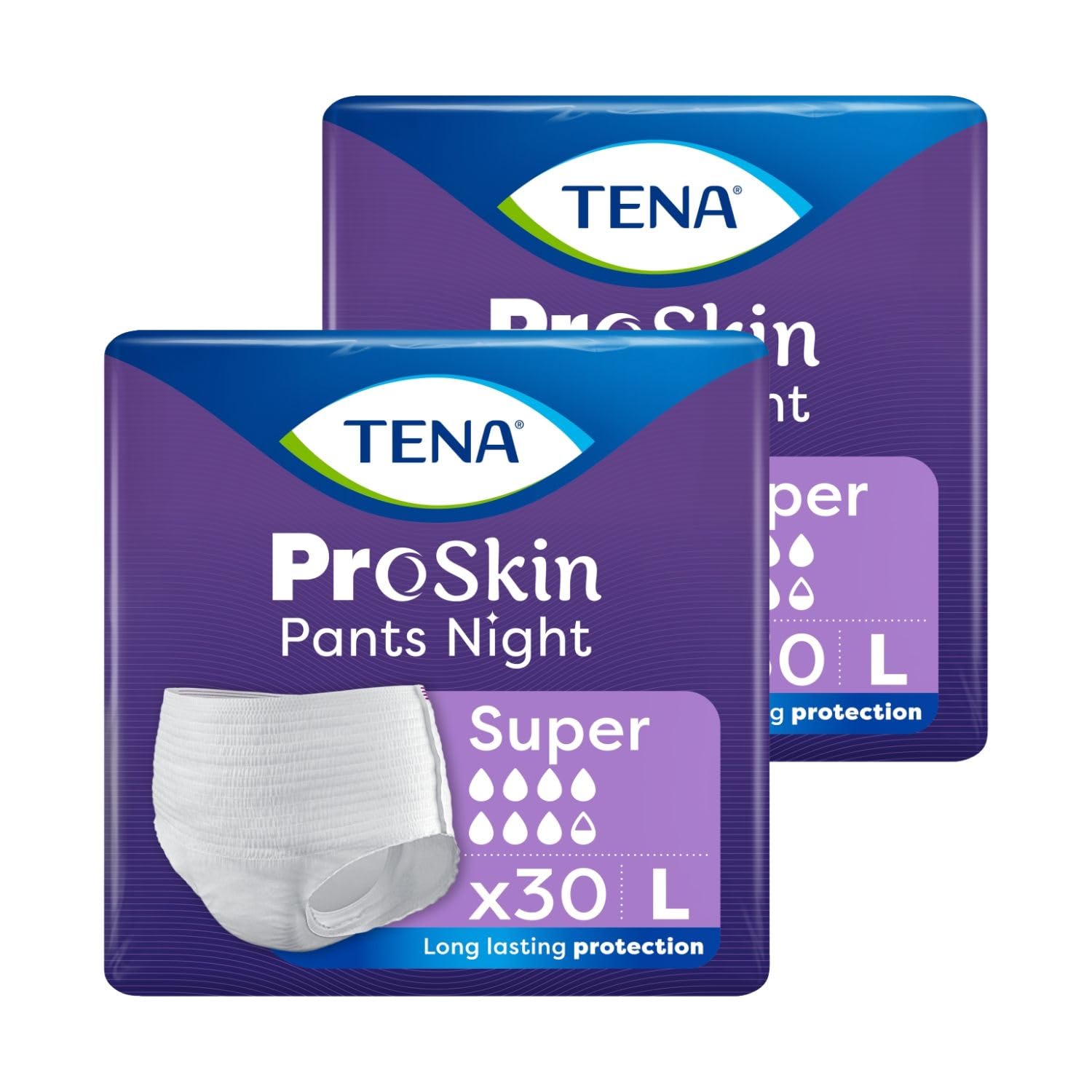 Majtki chłonne TENA Pants ProSkin Super Night L noc inkontynencja 2x30szt