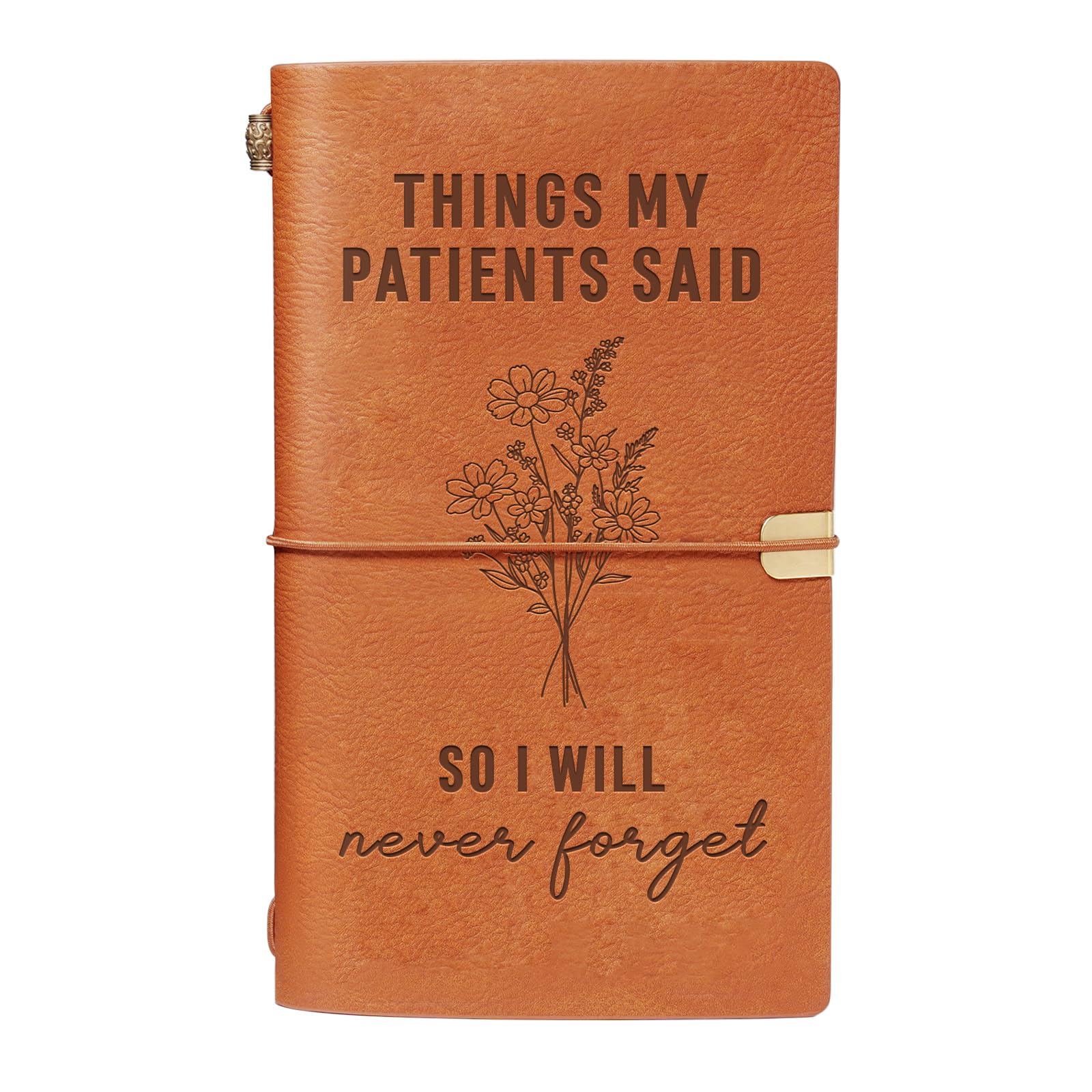 Nurse Gifts, Things My Patients Said Journal Leather Notebook, Nurses Appreciation Graduation Gifts for Women Men, Nurse Week/Day LPN RN Gift for Nurses, Nursing Student Engraved Refillable Notebook