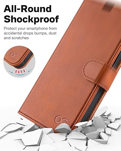 Miniatura 9 de OCASE Funda tipo cartera compatible con iPhone 14 con tarjetero, magnética desmontable 2 en 1, de piel sintética, con bloqueo RFID, función atril, a