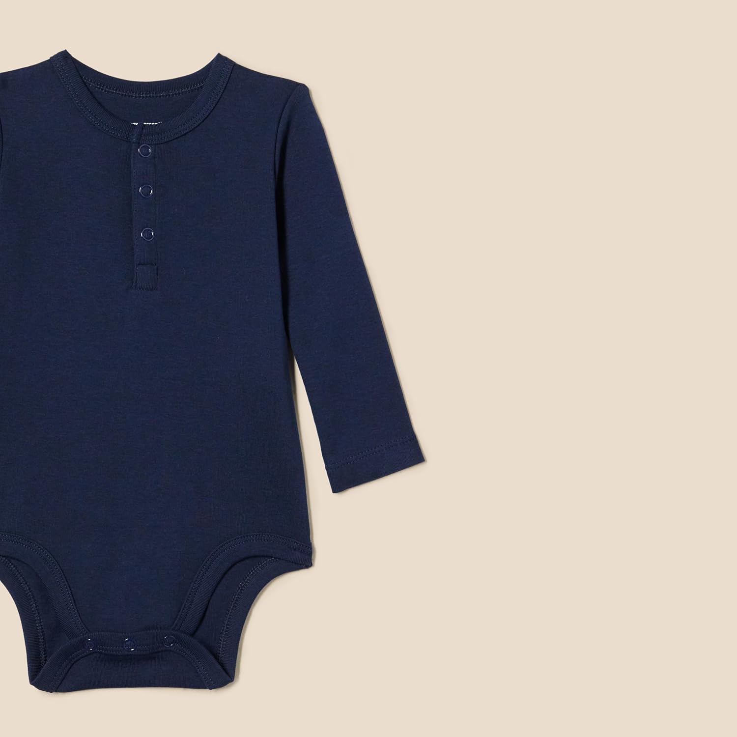 Amazon Essentials Unisex Babies' Long-Sleeve Henley Bodysuits - Image 2