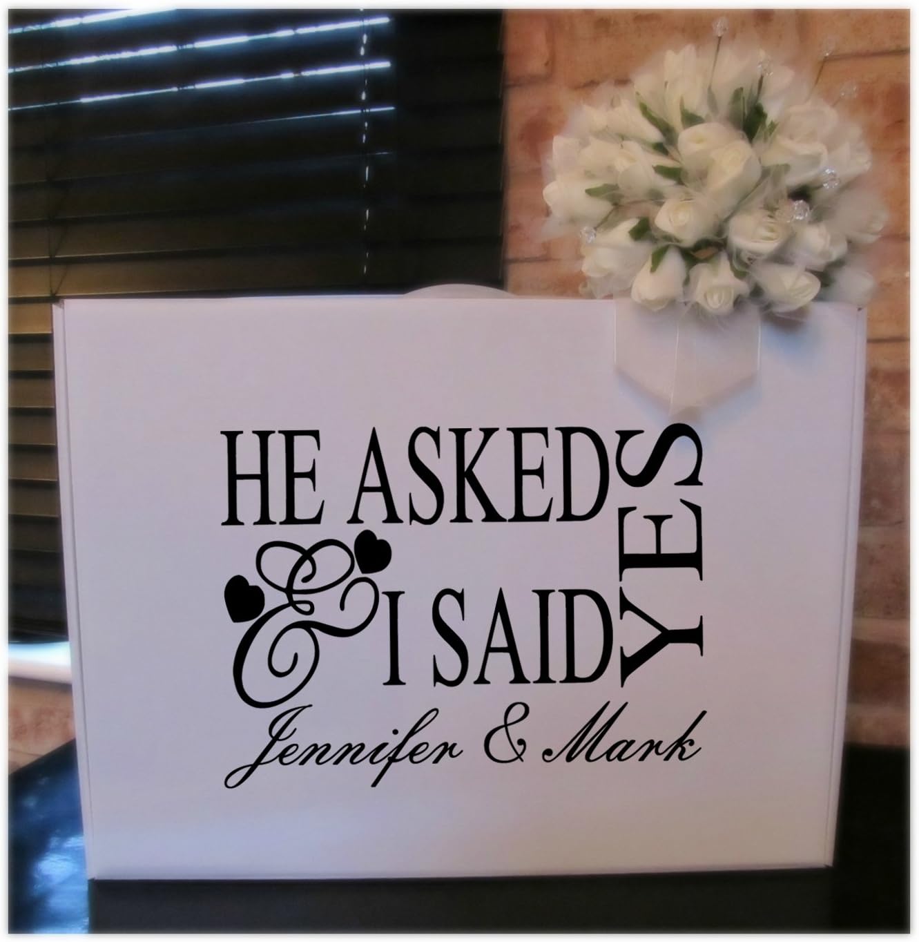 WEDDING DRESS TRAVEL BOX "HE ASKED", SUITABLE FOR MOST