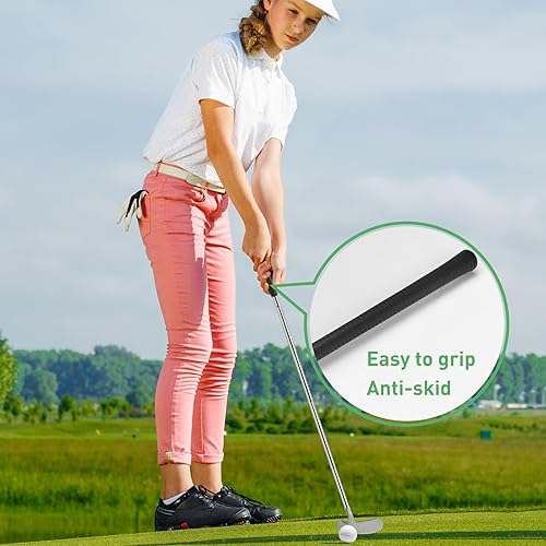 Miniatura 5 de QPPKI Putter de golf  Putter bidireccional de 33 pulgadas para mano izquierdaderecha, con pelotas de práctica, juego combinado de golf para hombres,