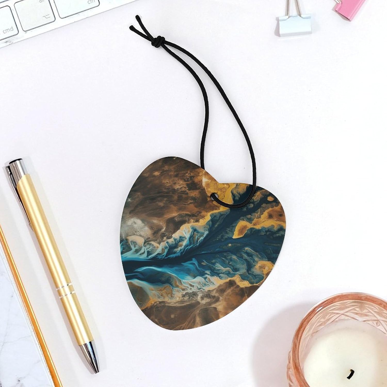 5 Pcs Car Air Fresheners Hanging Air Freshener Complex Landscape Hanging Scented Cards Fragrance Scented Cards for Car Car Aromatherapy Tablets for Car
