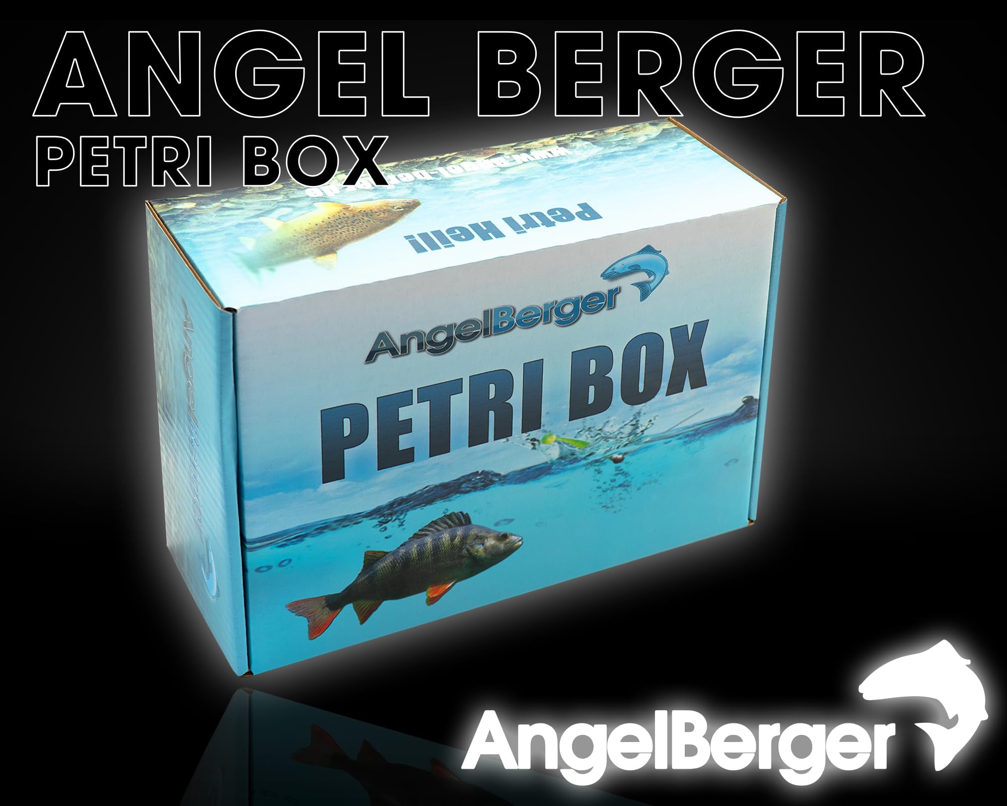 Angel-Berger Petri Box Allround Angelbox Promo Box Geschenk Angeln Überraschungsbox für Angler Fishing Mystery Box Angelzubehör Angelsets