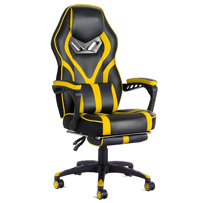 Buy Okeysen Gaming Chair with Footrest Ergonomic Leather Computer