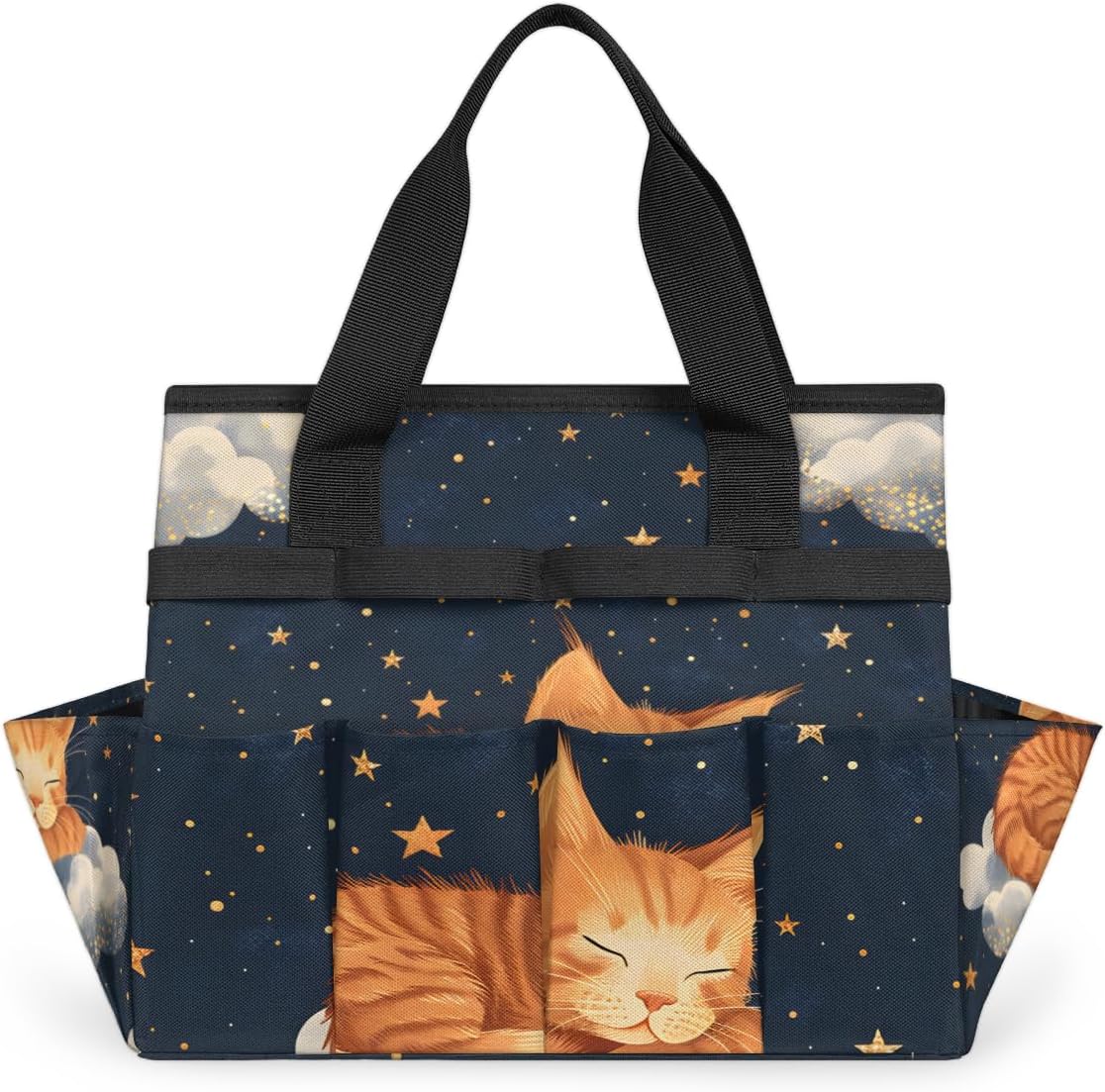 Orange Cat Cloud Heavy Duty Garden Tool Bag with 10 Pockets