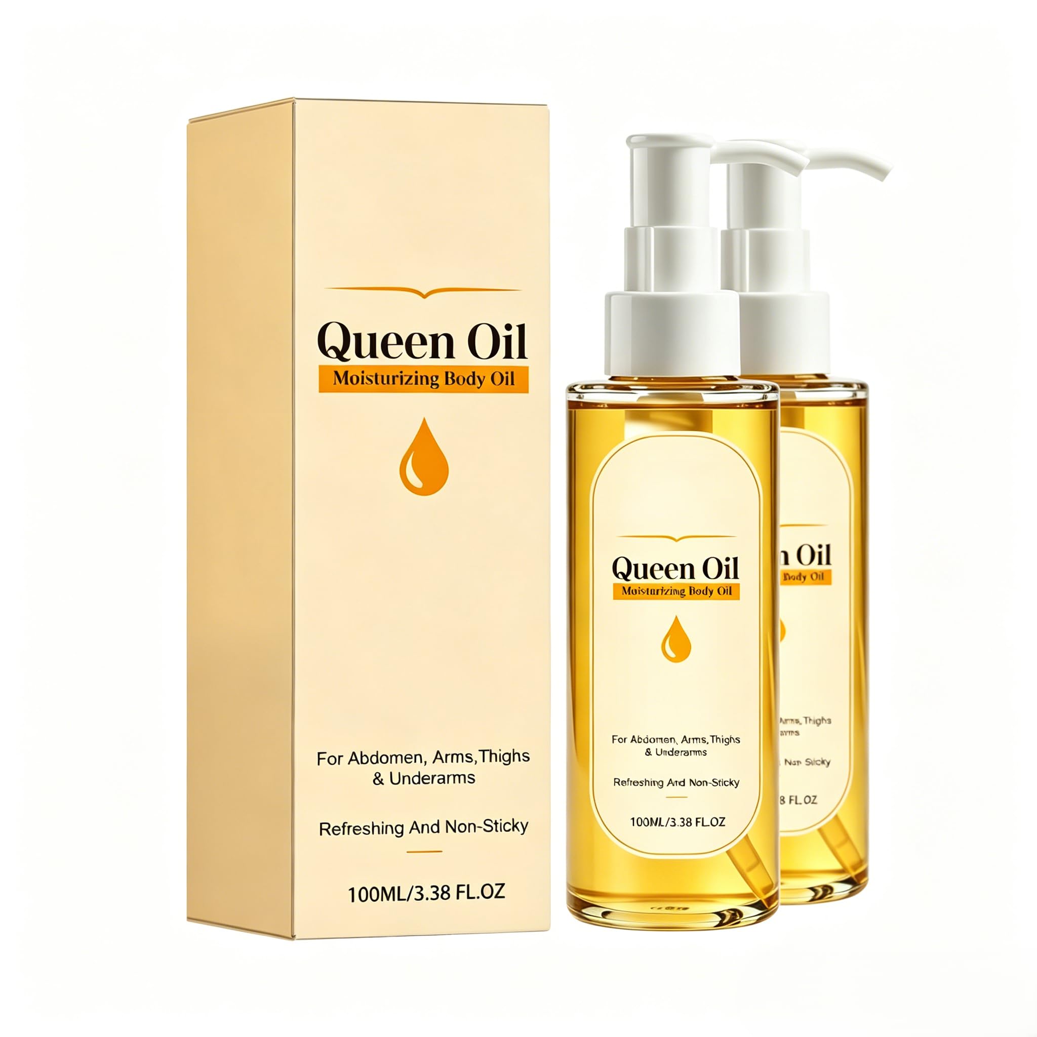 Queen Oil, specifico per la pelle matura, olio botanico a freddo per viso e corpo,2pcs