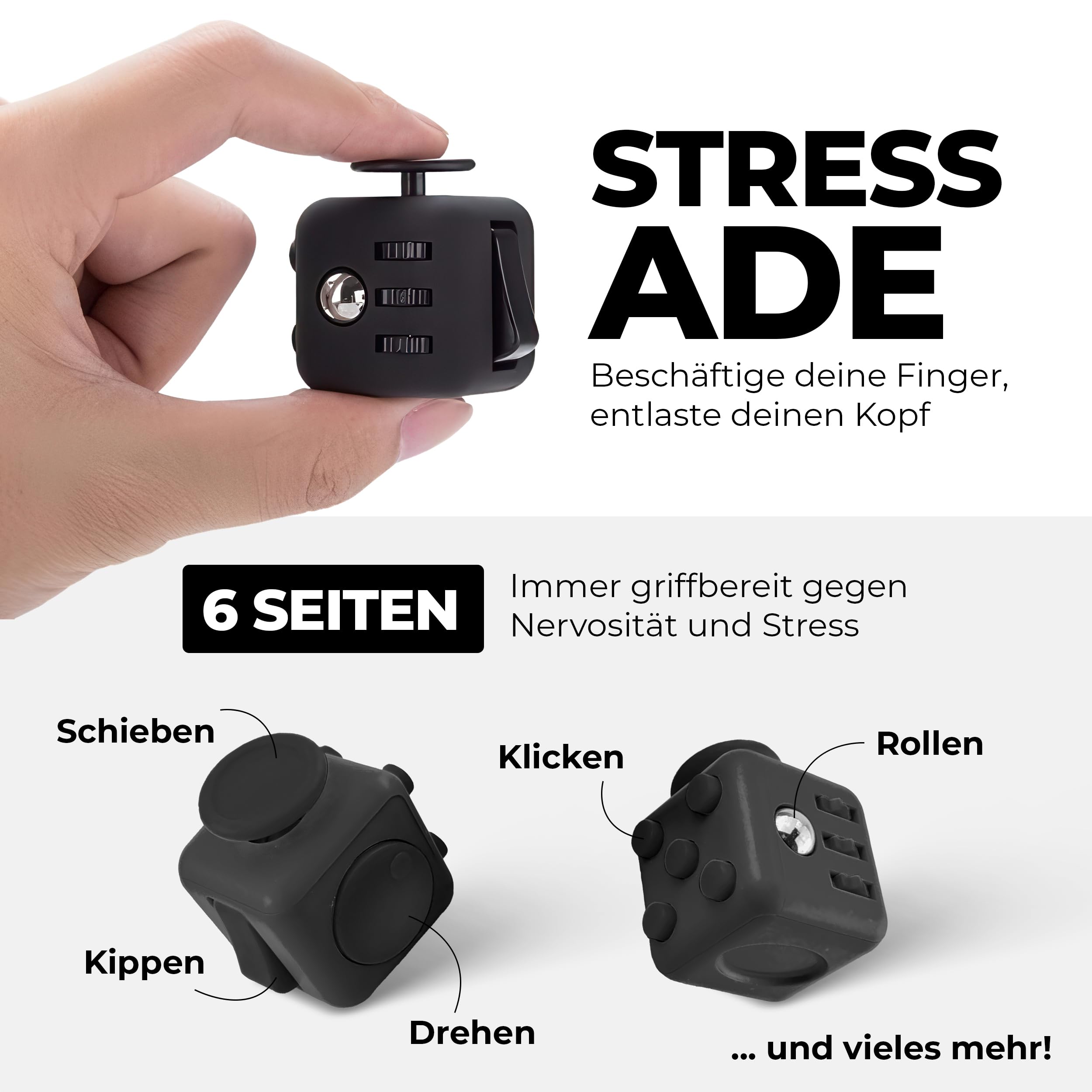 Fidget anti-stress kubus | ijsblokjesbal | rekbaar fidget speelgoed