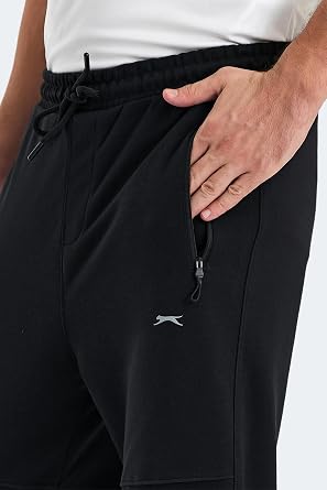 Slazenger ONLY IN Erkek Fermuar Cepli Gri Eşofman Altı