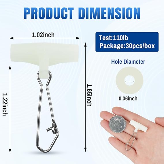 Fishing Line Sinker Slide High-Strength Braid Line Sinker Slider with Duo-Lock Snap Sinker Weight Connectors Fishing Tackle Box Kit