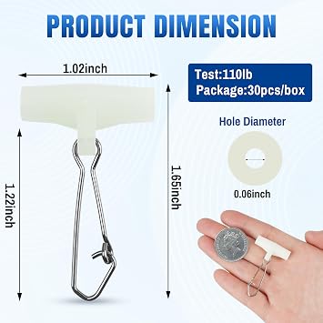 Fishing Line Sinker Slide High-Strength Braid Line Sinker Slider with Duo-Lock Snap Sinker Weight Connectors Fishing Tackle Box Kit