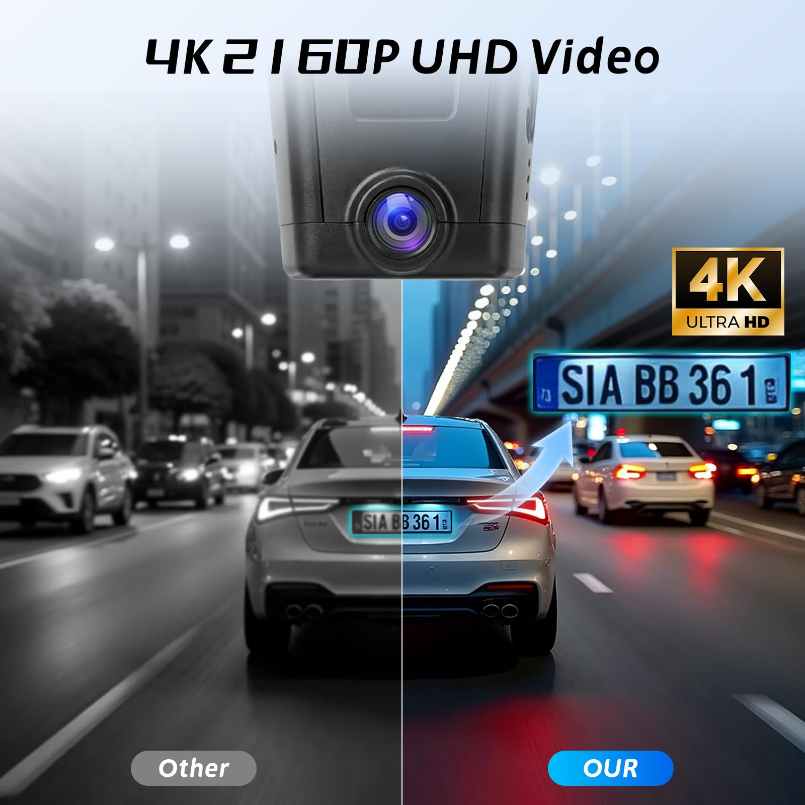 Hodozzy 4K Dashcam Coche para BMW 5 7 Series 2018-2023 530i 530e Xdrive 740i 745e ALPINA B7 Xdrive M760i, OEM Camara Coche UHD 2160P Video WiFi, Visión Nocturna, Grabación Bucle, Sensor G, Plug y Play