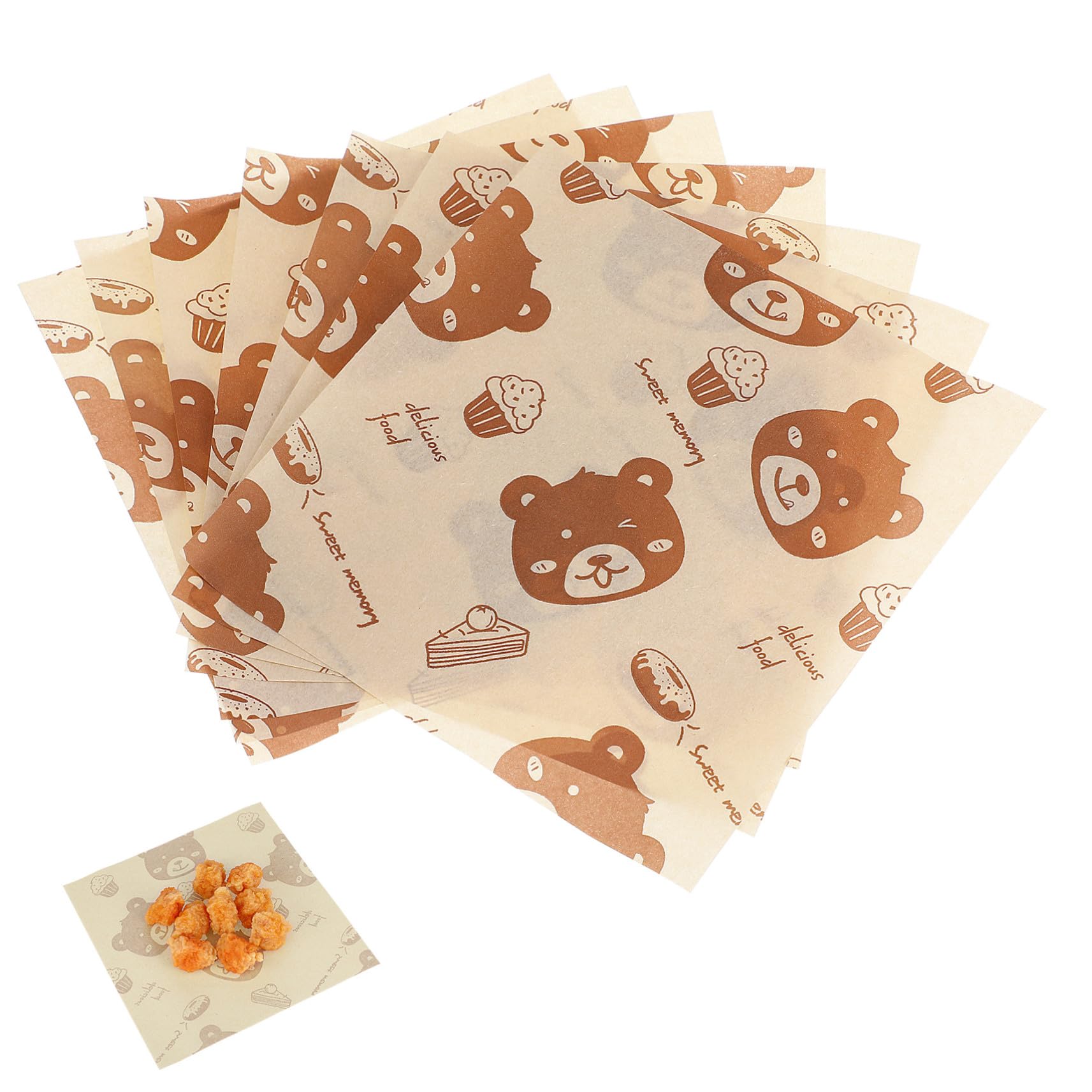 Papel para envolver alimentos OUNONA marrón, ideal para sándwiches caseros y cestas de picnic