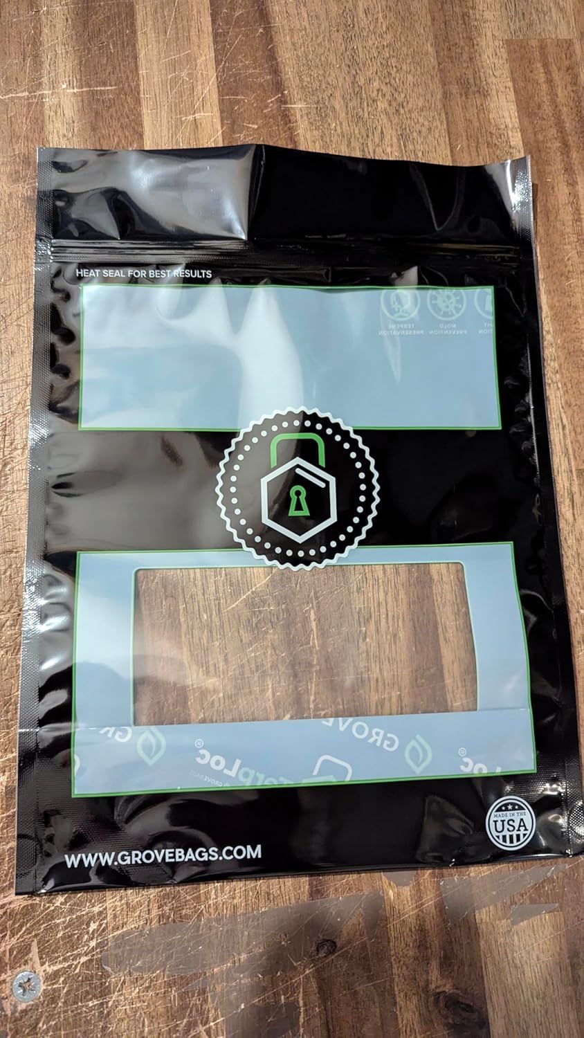 Groove Bags Lot de 10 sacs de rangement de 100 g avec contrôle actif de l'humidité (fabriqué aux États-Unis)