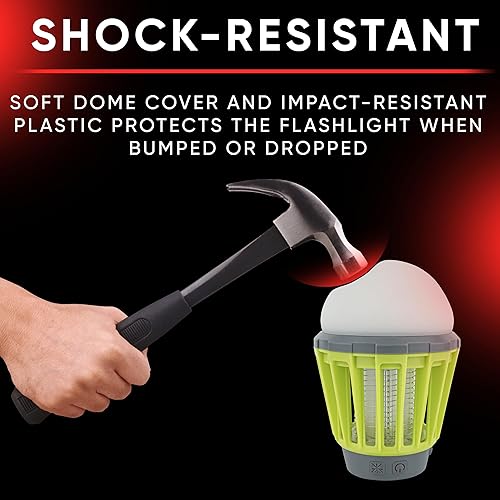 Miniatura 4 de Linterna de camping con protección contra mosquitos  Batería recargable, carga USB tipo C  Impermeable IP67  Luz blanca y roja  Portátil compacto