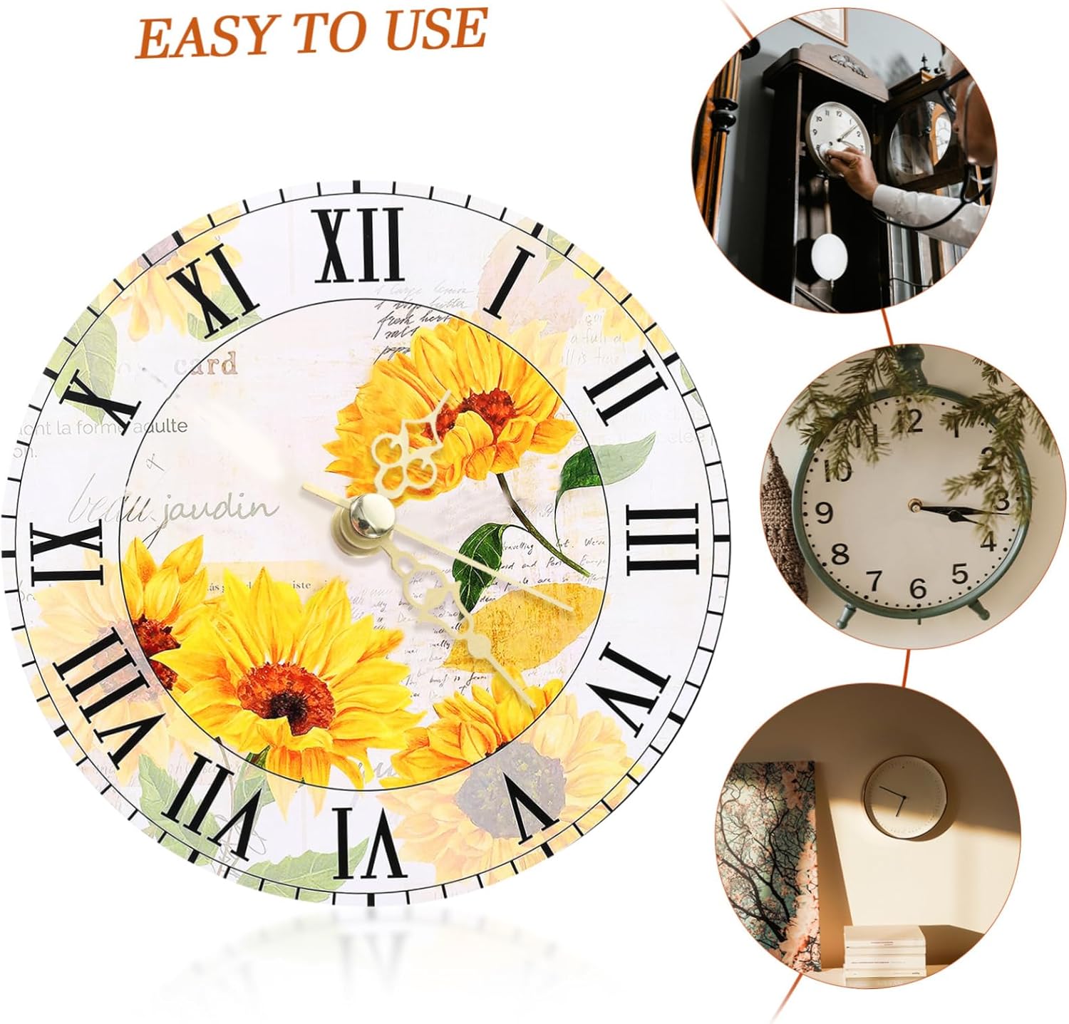 Generic DIY Craft Wall Clock Movement 2 Sets Mechanism Kit for Repair Replacement