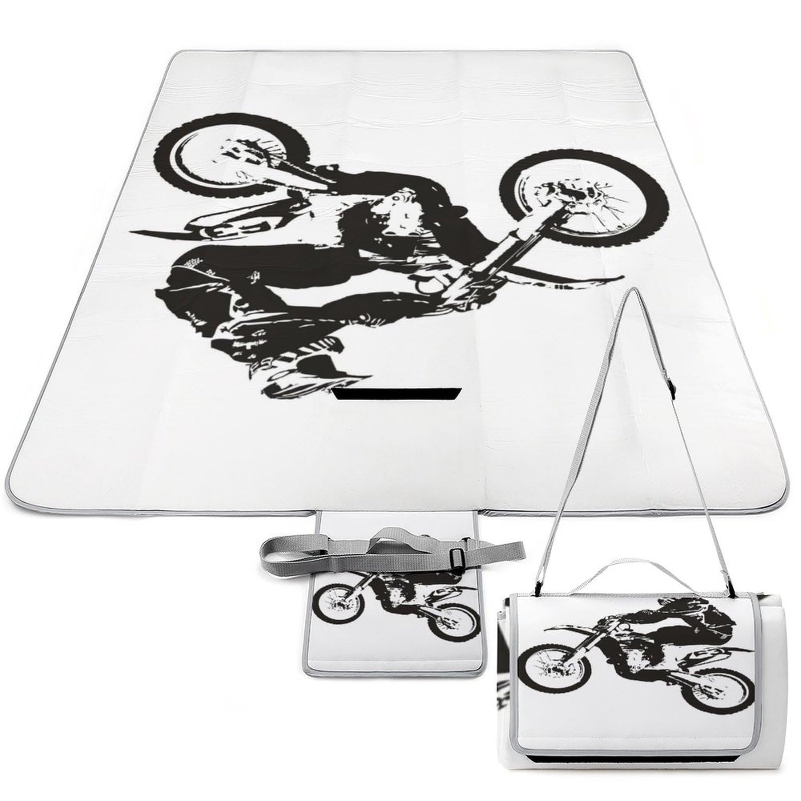 Alfombra de picnic de motocross para mantenerte limpio y seco en tus pausas de ruta