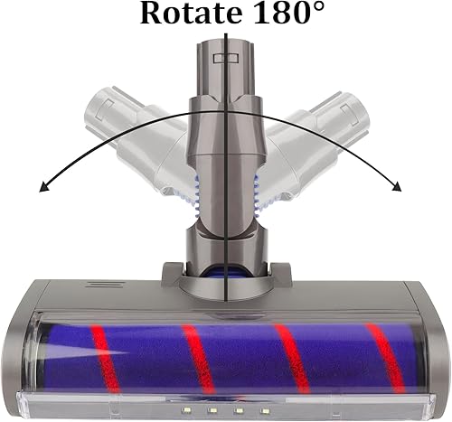 Miniatura 9 de Cabezal limpiador de rodillo suave de repuesto compatible con Dyson V6, DC58, DC59, DC61, DC62, DC74, aspiradora inalámbrica, accesorio de piso duro