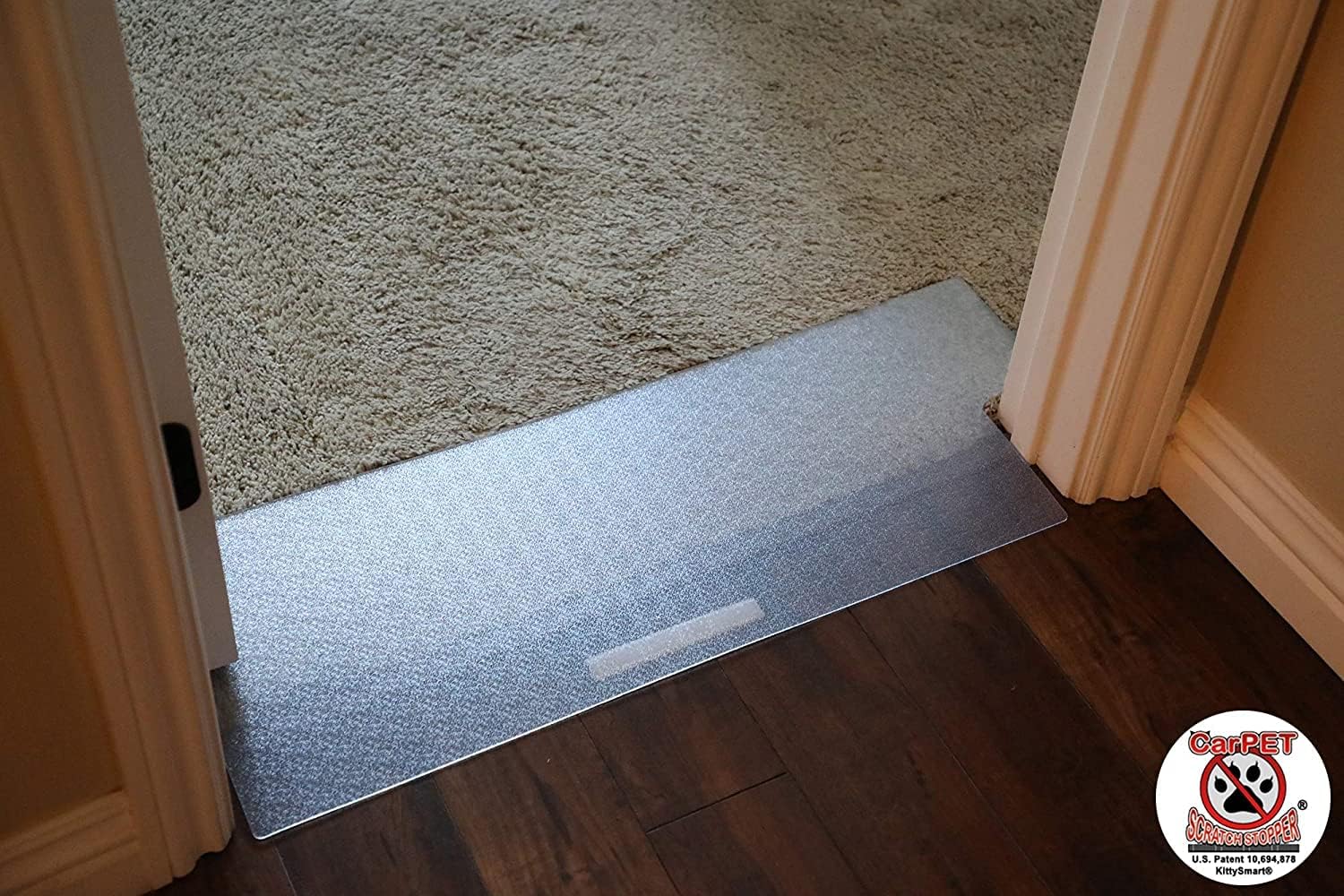 review Carpet Scratch Stopper Dual Flooring - Stop Cats from Scratching Carpet at Doorways Instantly – Professionally Pre-Cut – Requires No Cutting or Modification - 5 Year Warranty