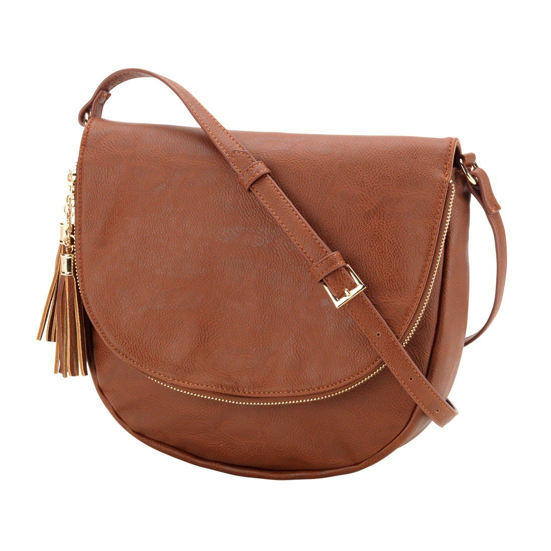 Sienna Tassel Crossbody Bag - Personalization Available! (Camel - Blank)