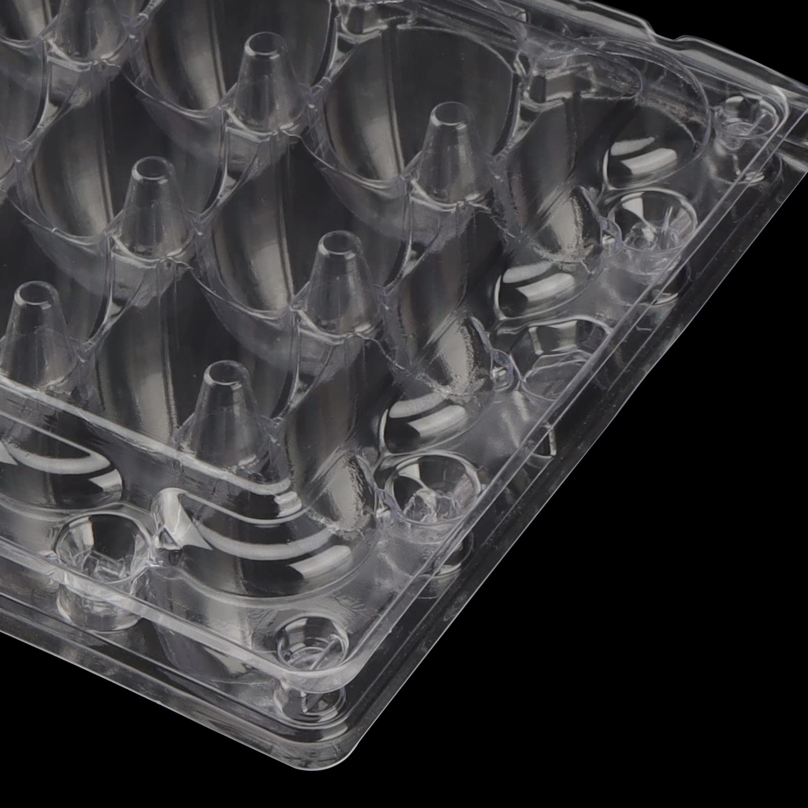 100 cajas de cartón de huevos de codorniz de cuadrícula, recipientes transparentes para huevos de codorniz, bandejas de plástico para almacenamiento de cocina 4