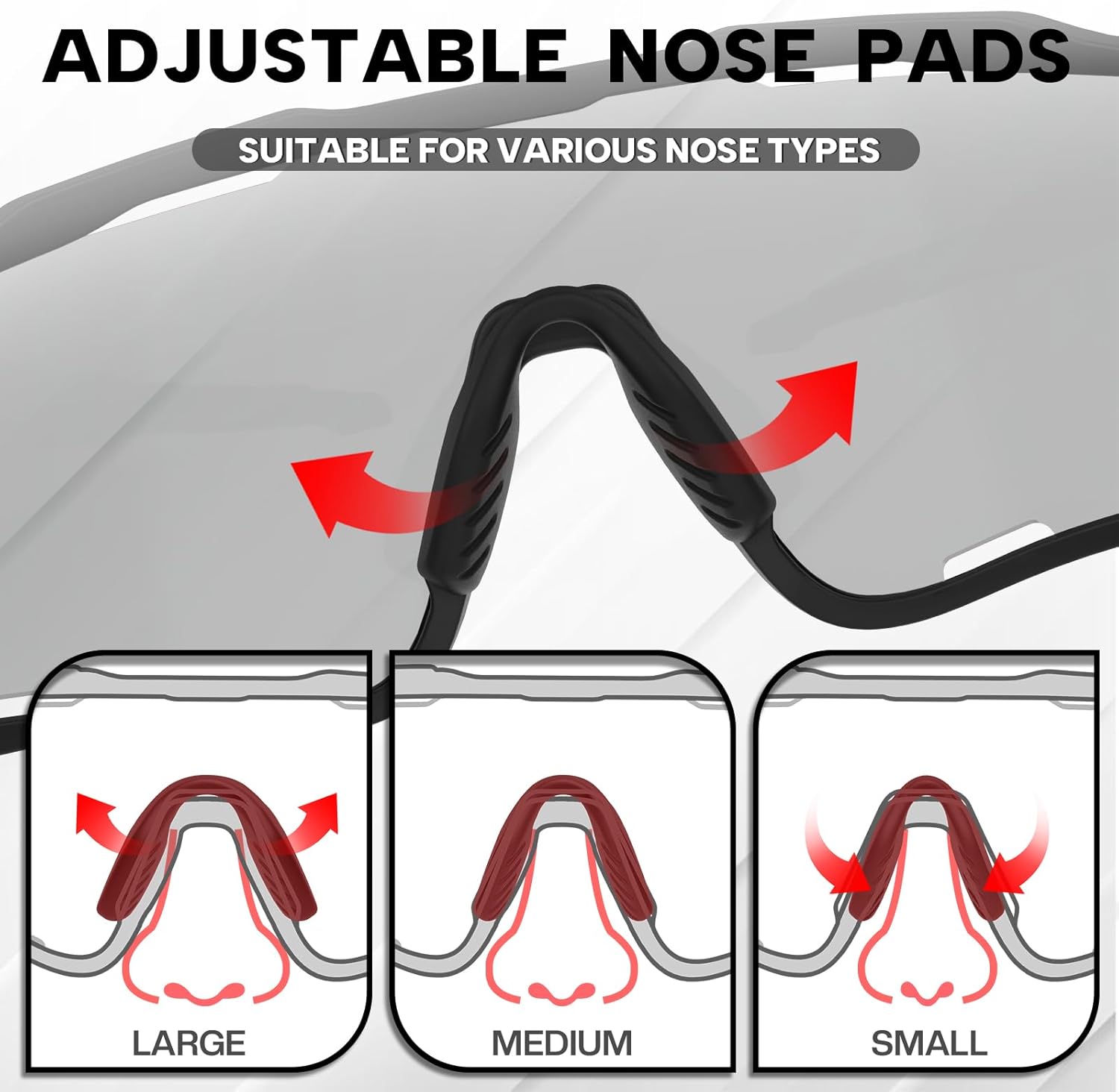 BUCKLOS Polarized Cycling Running Sunglasses for Men Women UV400 Protection,TR90 Sun Glasses for Bike Baseball Sports Safety - Image 4