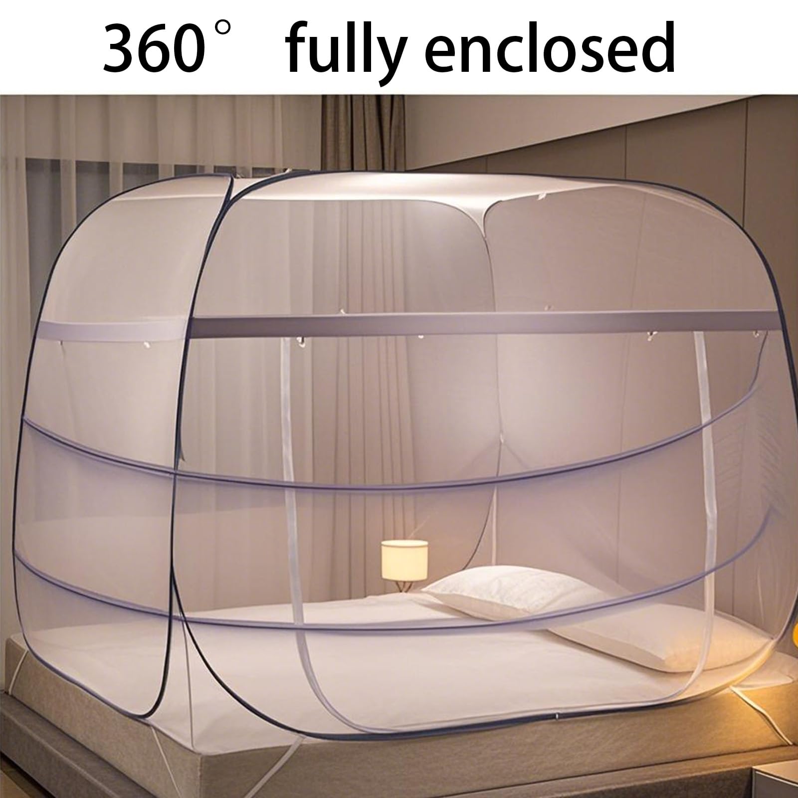 Mosquitera con DiseñO De CúPula, Ultraligera Mosquito Net, Mosquitera para Cama InstalacióN FáCil Y RáPida,A,150x200x150cm