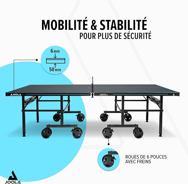 JOOLA Table de ping-Pong Professionnelle en Aluminium 6 mm - Surface Composite résistante aux intempéries - Montage Rapide - 3