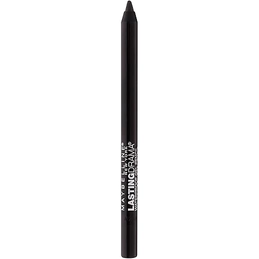 MAYBELLINE Eyestudio Lasting Drama Lápis de Gel Matte À Prova D'Água Delineador Preto Maquiagem, Sleek Onyx, 1 Unidade