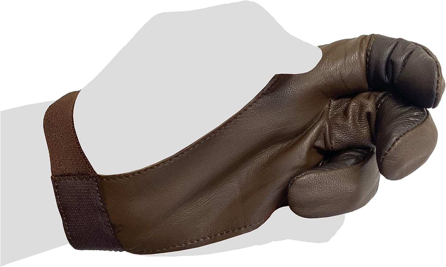 DWC Three Finger Archery Gloves - Shooting/Hunting/Sport, Doeskin Soft & Durable Leather (Medium)