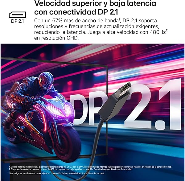 LG 27GX790A-B - Monitor Gaming Ultragear 27", Panel OLED, QHD (2560x1440), 16:9, 480Hz, 0.03ms, G-Sync Compatible, FreeSync Premium Pro, Pivotable, Morado Grisáceo - 5