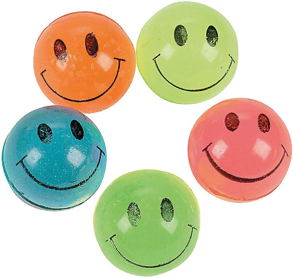 Amazon.co.jp (ファンエクスプレス) Fun Expressミニ ネオン スマイルフェイス バウンシングボール(1袋144個入り
