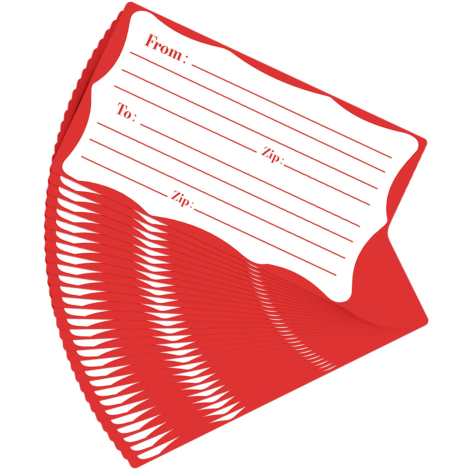 60 Sheets to from Address Mailing Labels Self Adhesive Mailing Labels Stickers Return Postage Address Labels for Package School, Home,Office (Red)