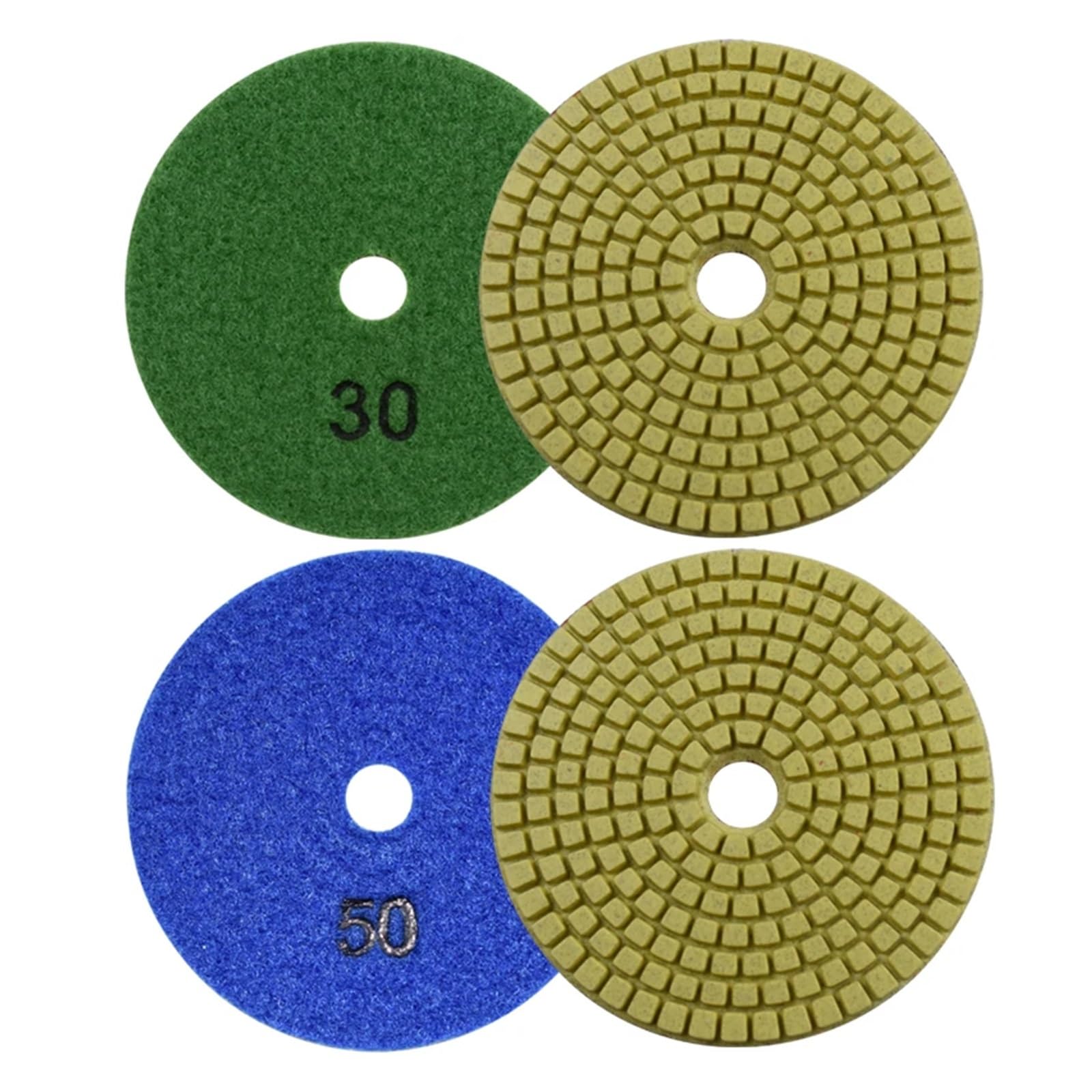 Almohadilla de pulido de diamante, Almohadillas de pulido diamante 4 pulgadas, grano húmedo 30-8000, paquete 16, for piedra, mármol, hormigón y granito(16 Pcs,100)