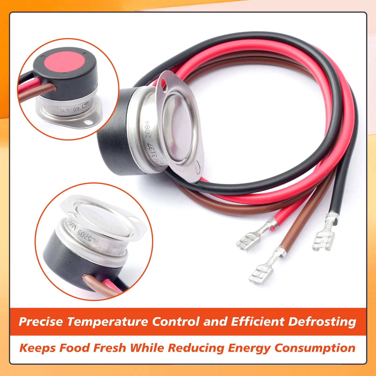 5709L 4751C - Termostato de descongelación para refrigerador de 3 cables de repuesto para control de clima para Larkin para Chandler para ventilador Bohn y piezas de terminador de 4