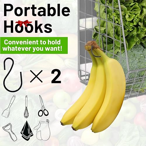 Miniatura 8 de Ofiray-home Estante magnético para refrigerador con tapa de madera, cubos de almacenamiento de cebolla y patata frutal, organizadores de despensa,