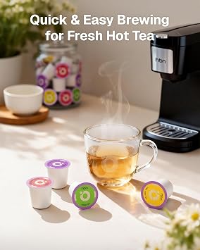 HBN Single Serve Coffee Maker for K-Cup + Tea 40-Count Sampler Variety Pack
