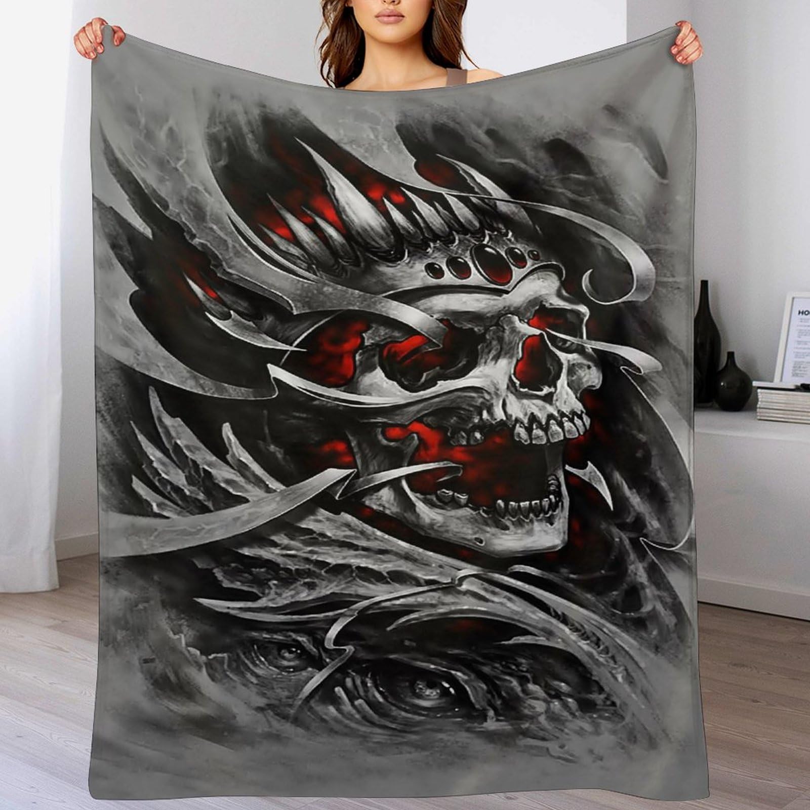 Couverture squelette impression 3D un cadeau gothique original