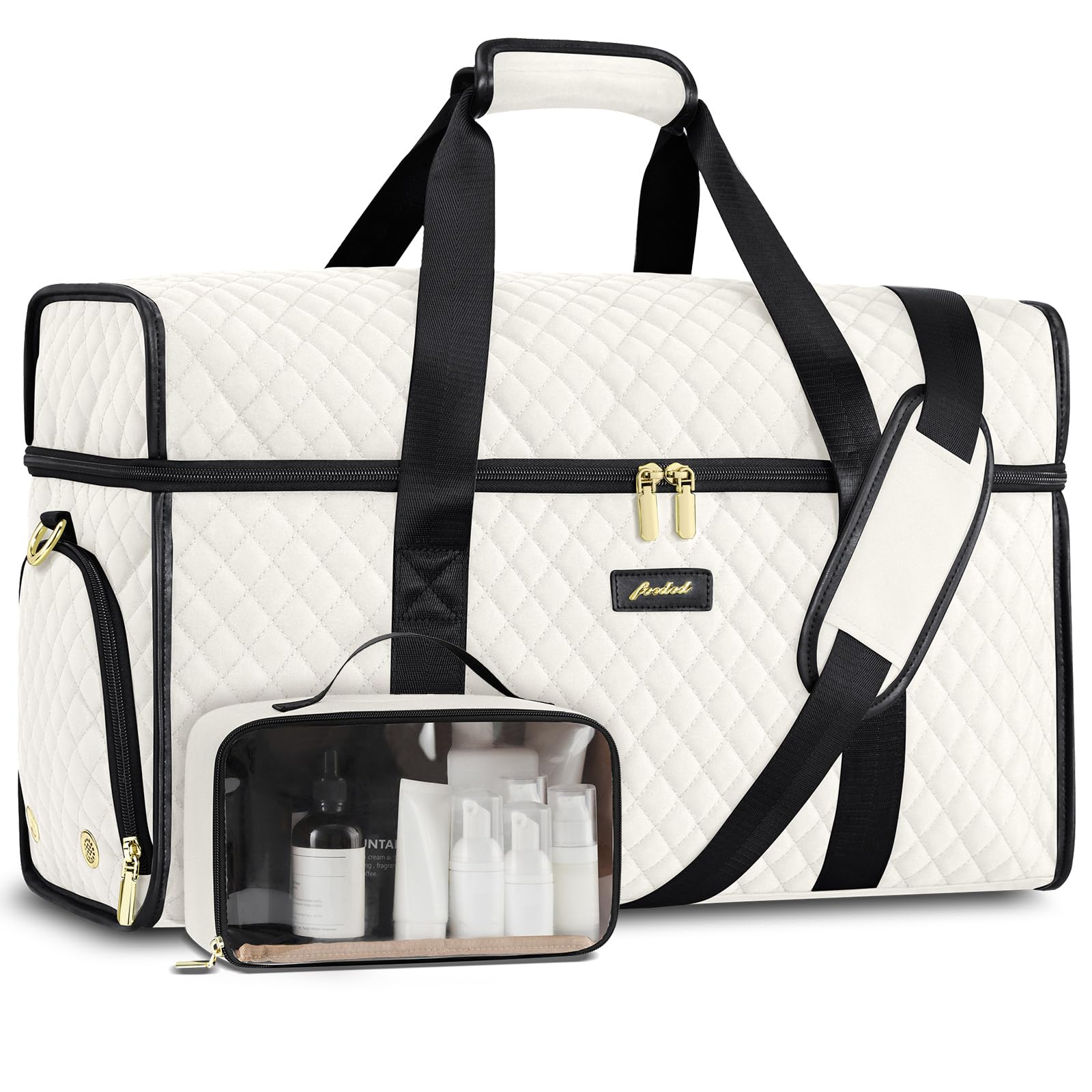 Weekender Travel Duffle Bag for Women: Overnight Bags with Shoe Compartment Carry on Bags for Airplanes with Toiletry Bag Weekend Yoga Gym Bag with