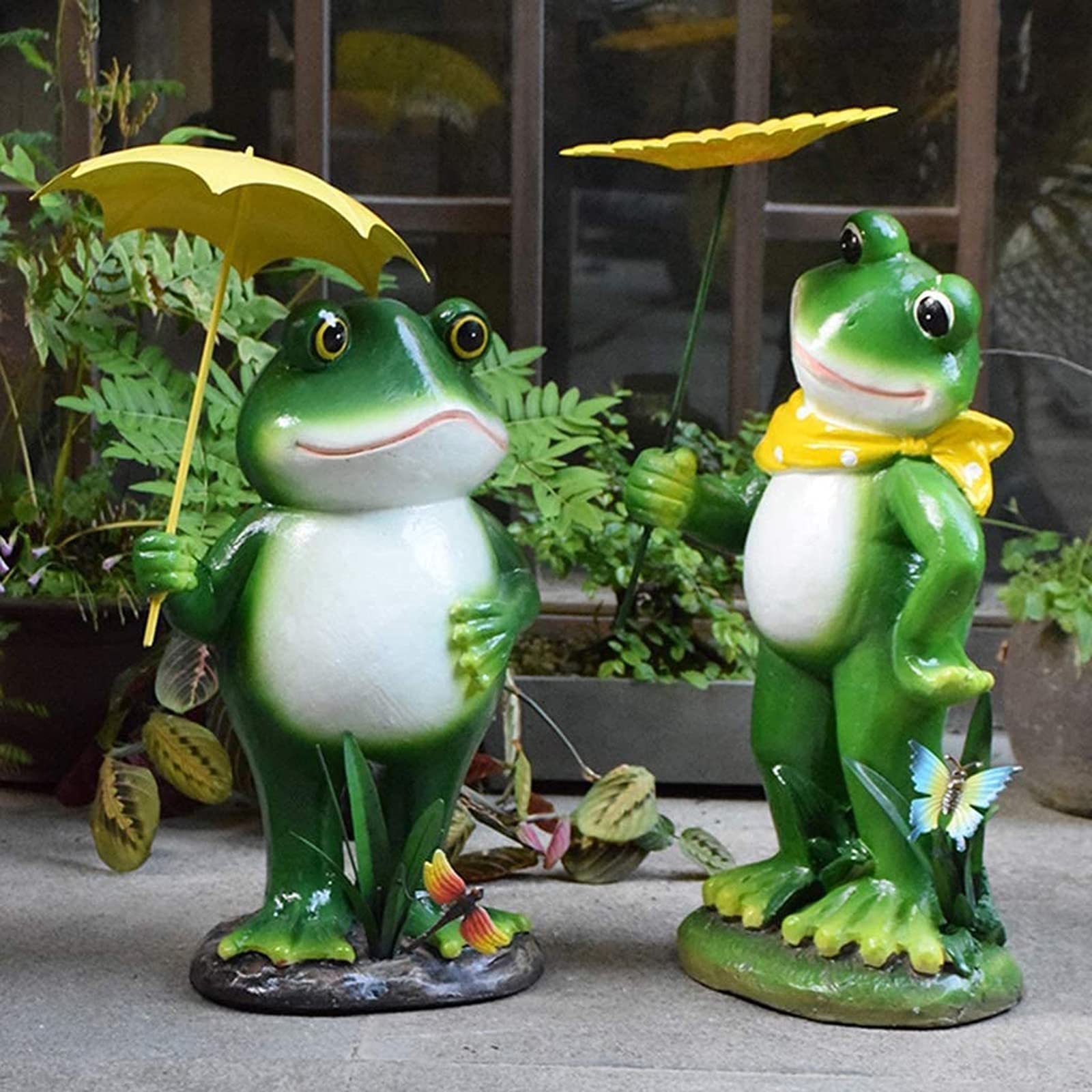 Statuette Grenouille En Brocoli Avec Parapluie - Décoration Originale En Résine - Pour Jardin, Salon, Bureau - 4